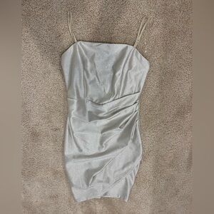 Emerald Sundae Sparkly Champagne Mini Tulip Dress